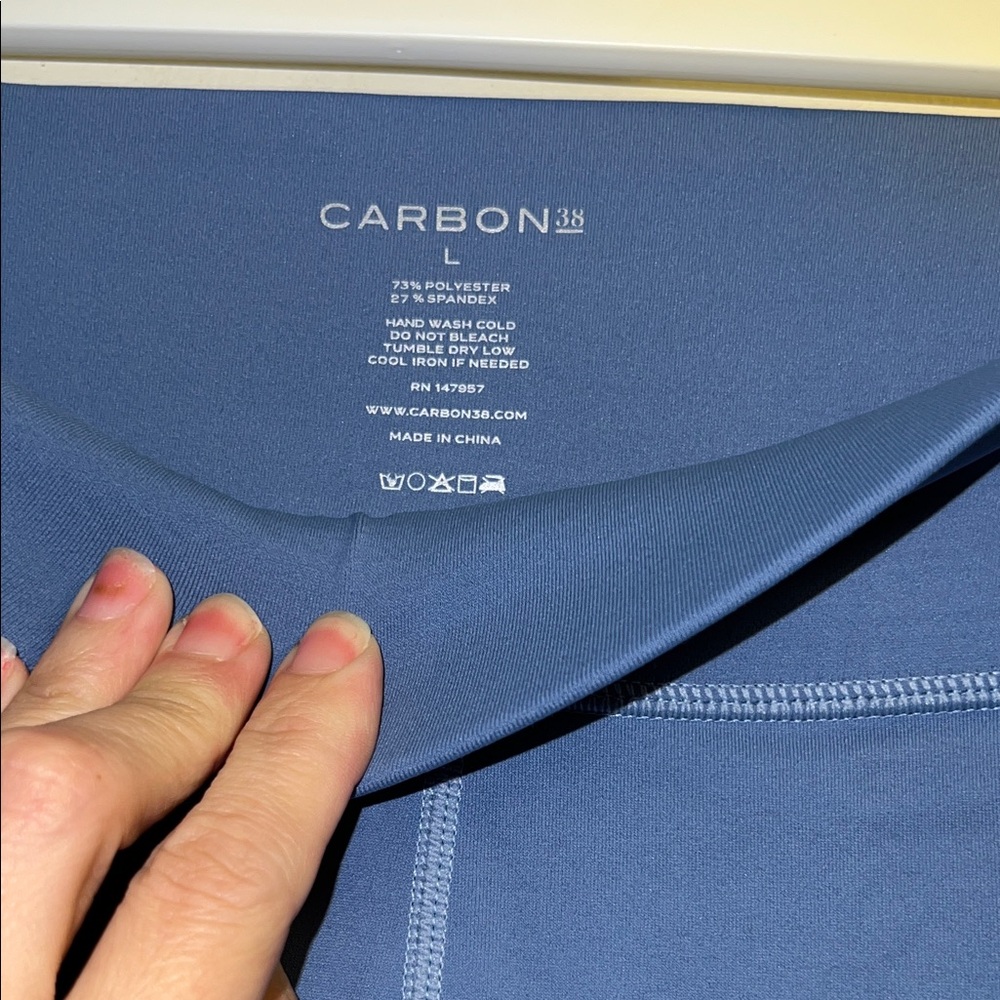Carbon 38 Blue Crochet Leggings - Picture 6 of 9